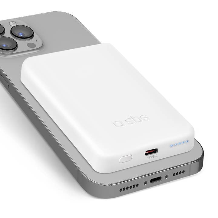 SBS 5000 mAh trådløs magnetisk powerbank til iPhone og Android for engroshandel hos SBS