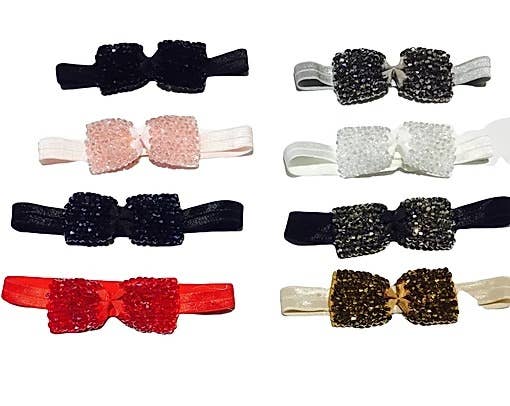Sparkle Sisters by Couture Clips – Engroshandel Pandebånd - Børn – Couture Beaded Bow Pandebånd7