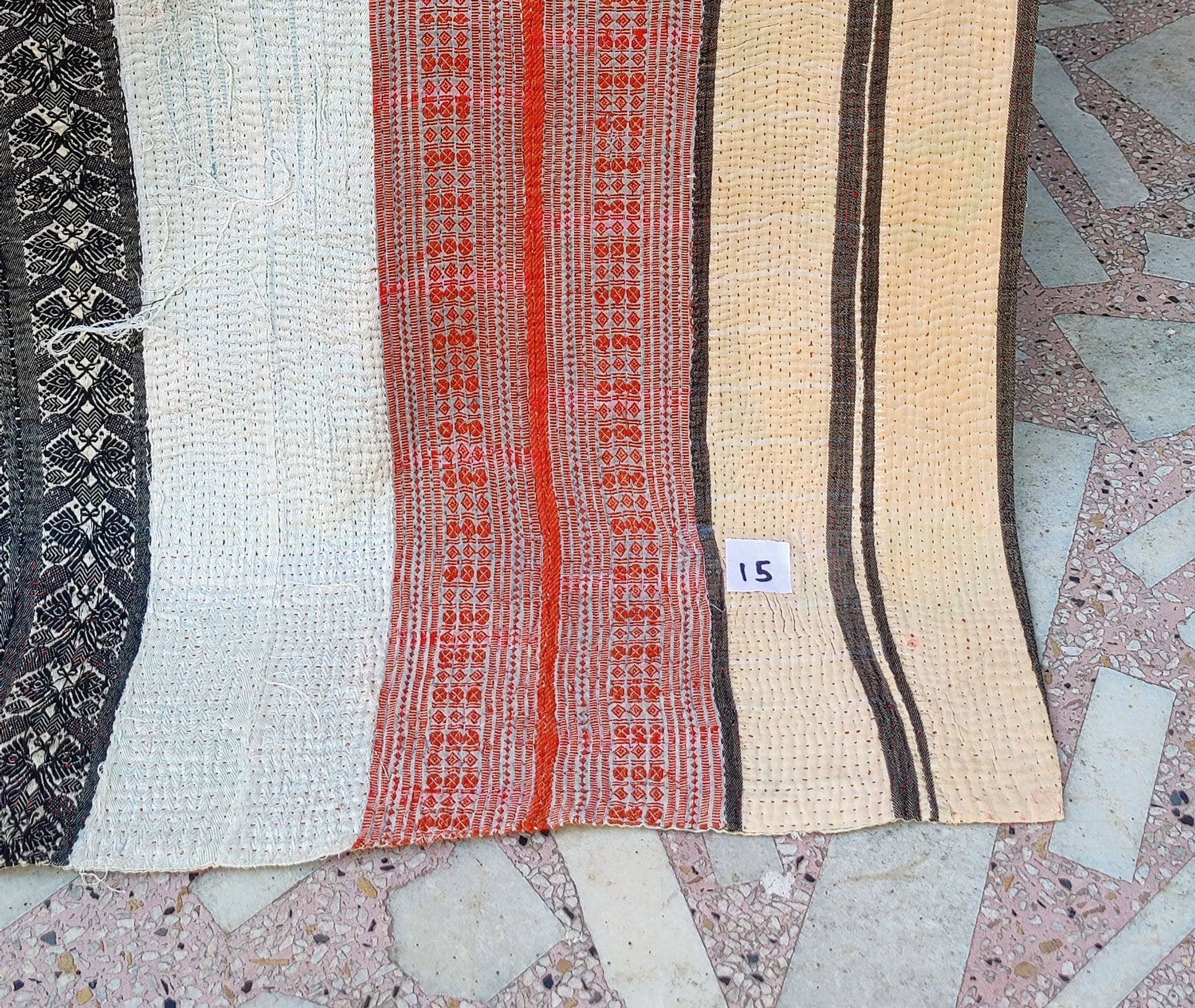 Bhawana Handicrafts - Wholesale Quilt - Bohemian Patchwork Kantha Handmade Vintage King Bedspread3