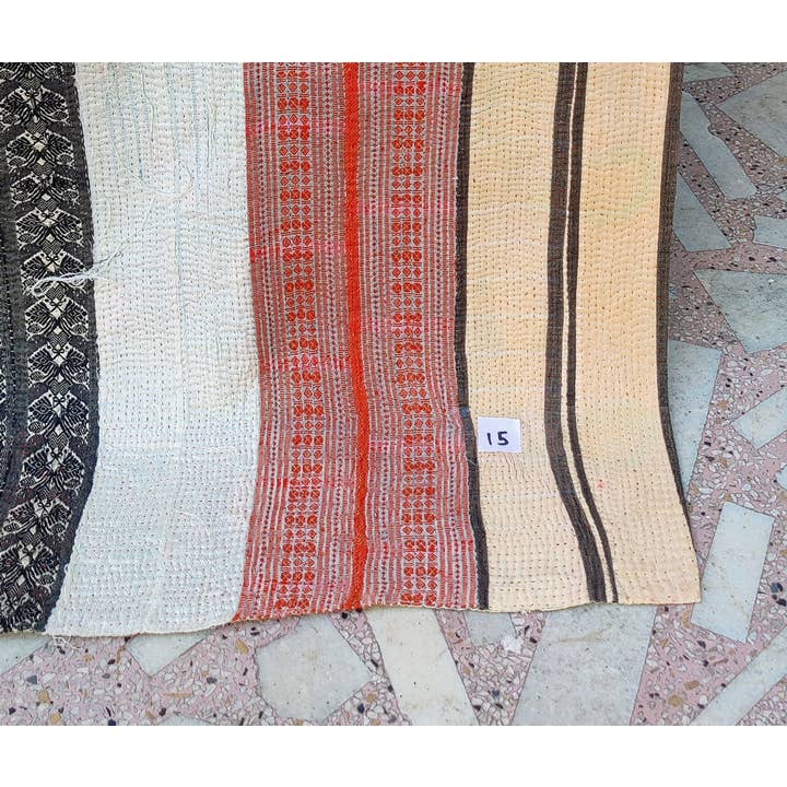 Bhawana Handicrafts - Wholesale Quilt - Bohemian Patchwork Kantha Handmade Vintage King Bedspread3