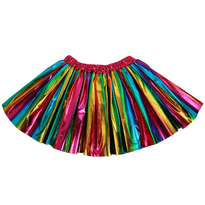 Sparkle Sisters by Couture Clips - Wholesale Skirt - Kids - Metallic Rainbow skirt