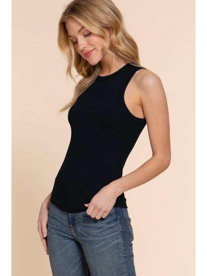 Active Basic | Active USA – Großhandel Strickoberteil – Damen – Ärmelloses Rippstrickoberteil mit Rundhalsausschnitt 8