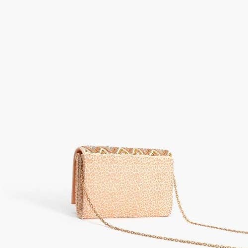 MiMi Wholesale - Wholesale Clutch Bag - Women's - AB22575 Rose Gold Evil Eye Beaded Clutch