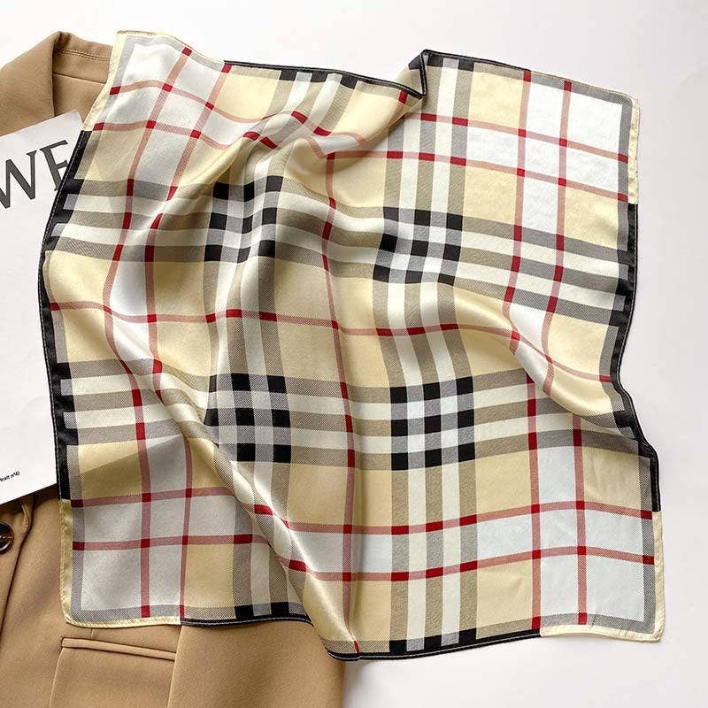 SueSilkHK - Vendita all'ingrosso Sciarpa - Donna - Sciarpa semplice scozzese 100% seta di gelso, foulard in seta, sciarpa per capelli in seta, sciarpa da collo in seta, regalo per la festa della mamma, accessorio per borsa, regalo per lei0