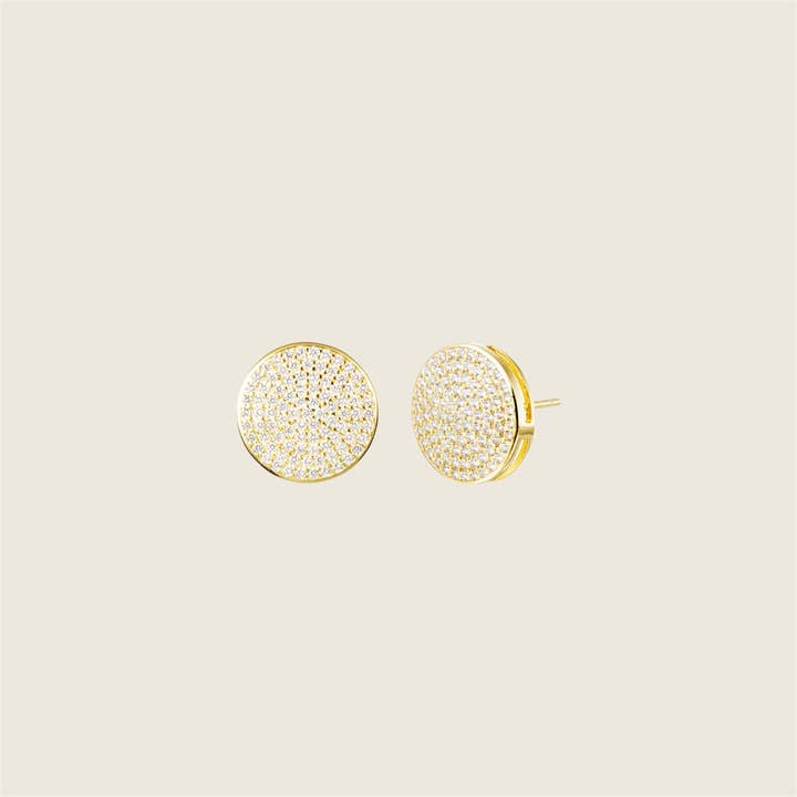 Clous d'oreilles ronds Stones pour la vente par Crescent Schmuck