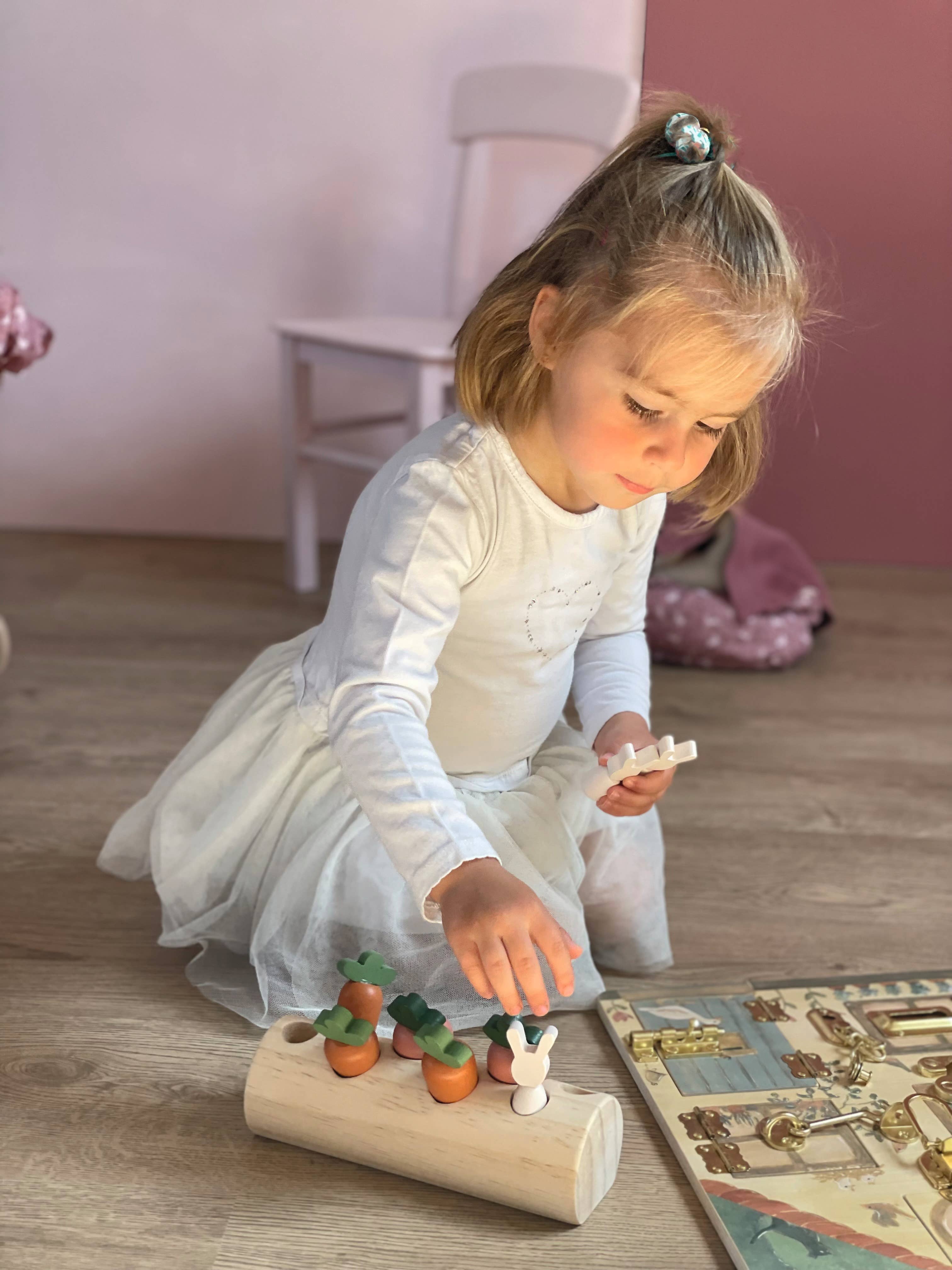 Egmont - Wholesale Wood Toy - Kids - Rabbit and Vegetables Log2