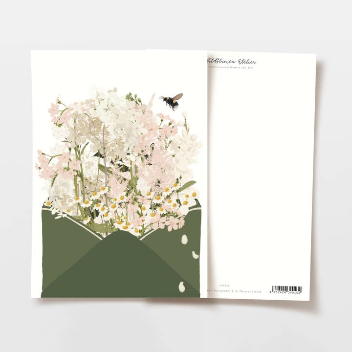 Wildblumen Atelier - Wholesale Postcard - Postcard envelope with flowers, FSC certified0