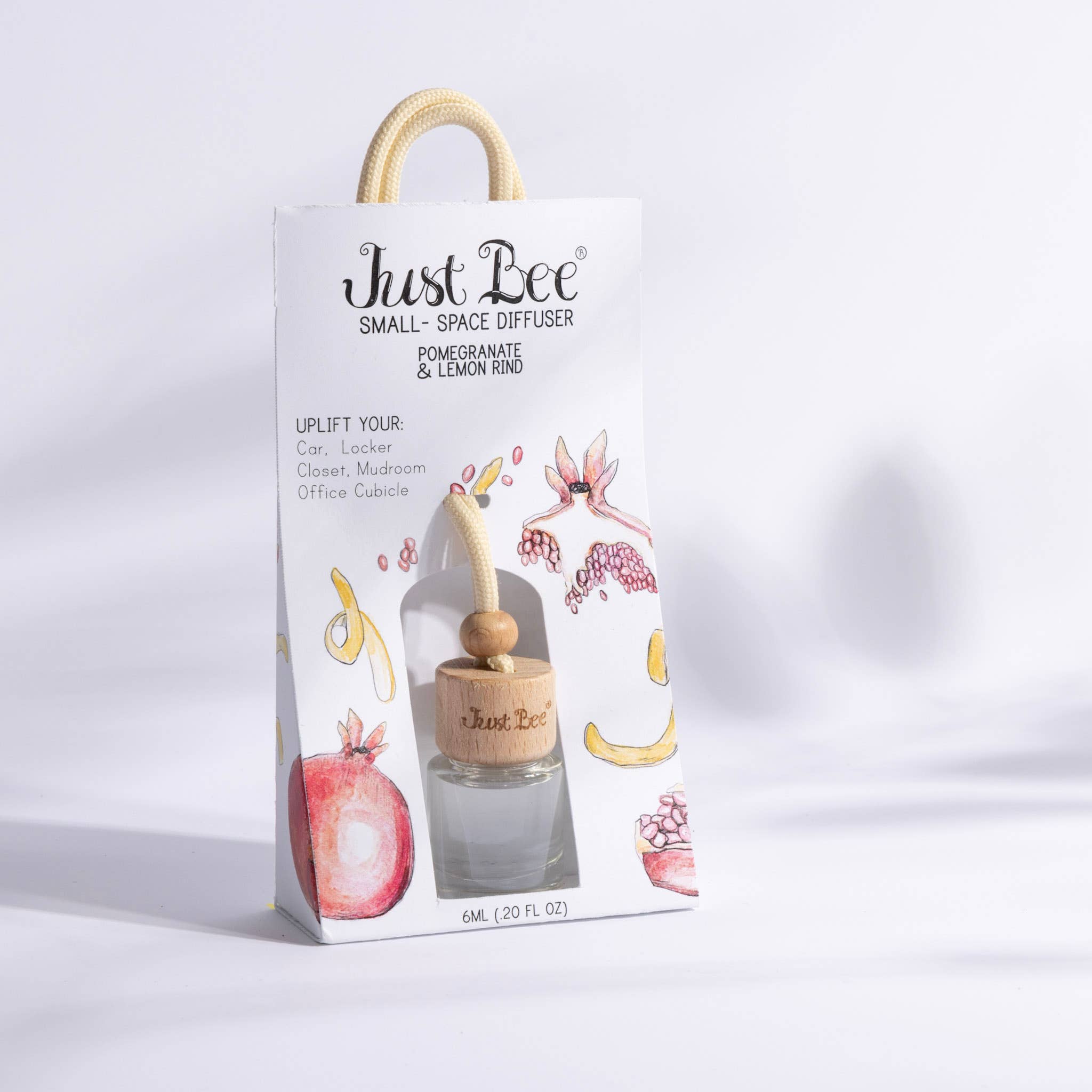 Just Bee – wholesale Reed diffuser – Small-Space Hanging Diffuser - Pomegranate & Lemon Rind3