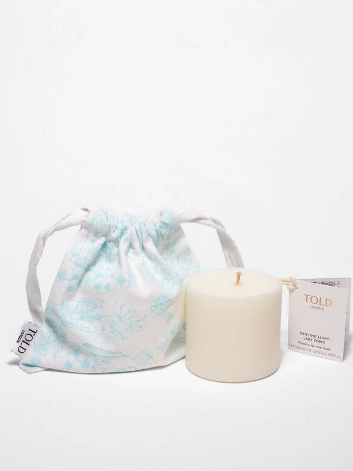 Luz Danza, Recarga de Vela Lago de Como, 300g para venta al por mayor de Told London Ltd