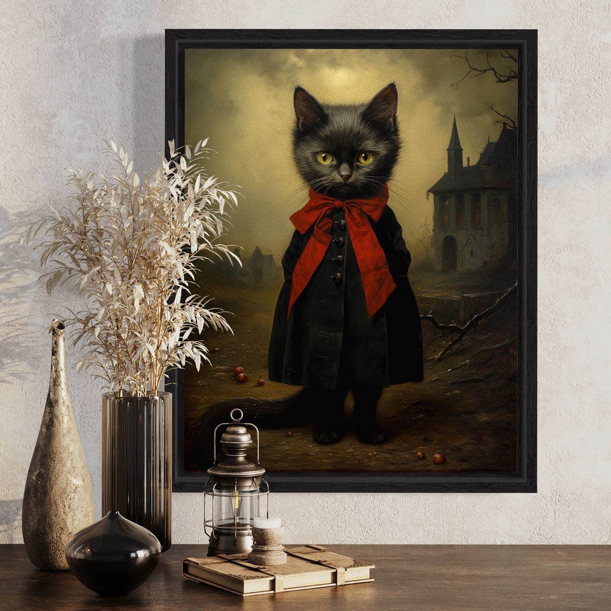Salty Alyce - Wholesale Art Print - Victorian Black Cat Miss Jinx Wall Art 29AS6