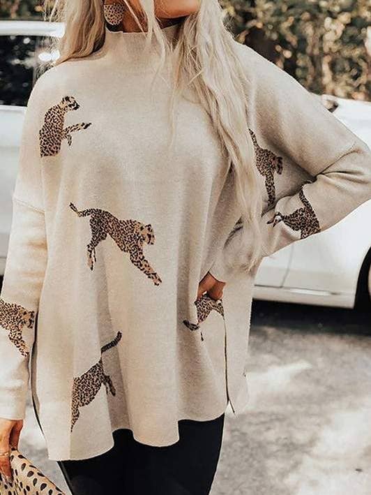 pull à imprimé léopard pour la vente par Fashion Combination