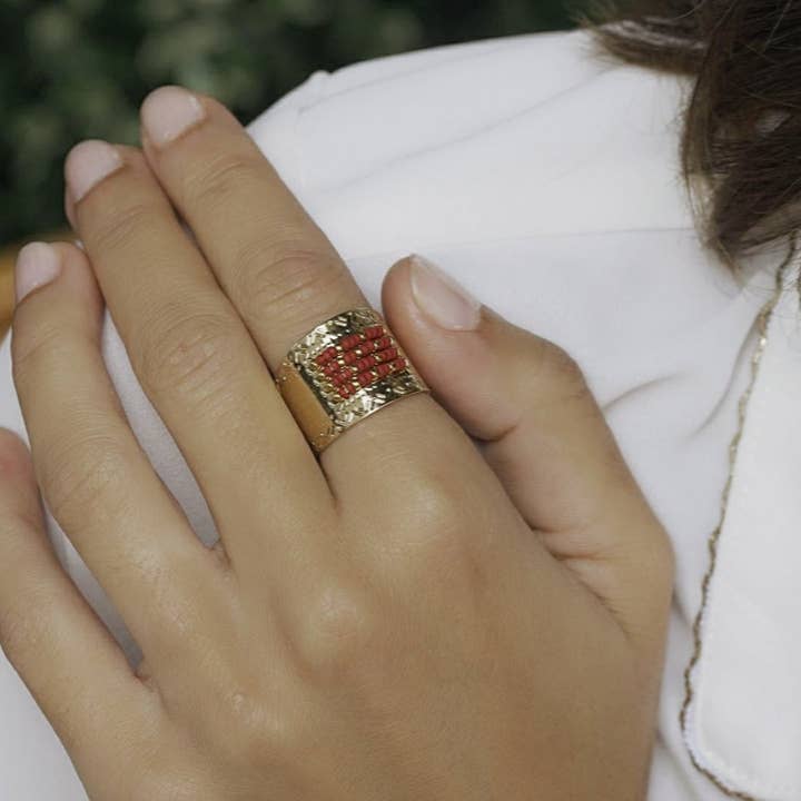 C'cedille – wholesale Cocktail/Statement Ring – Icate XL Guld Ljusring