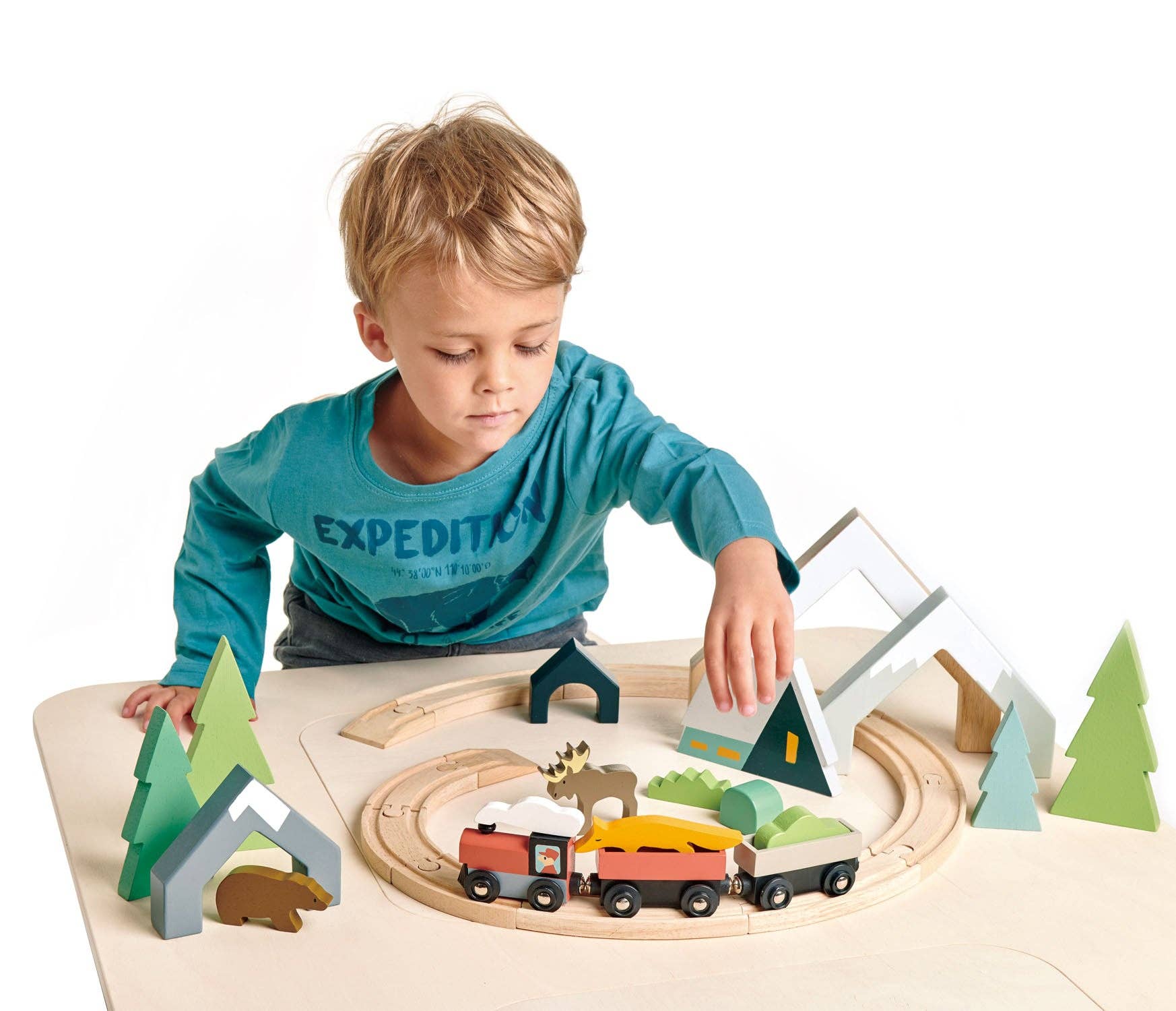 Tender Leaf Toys - Vente Lot de jouets – enfant - Coffret de trains Treetops1