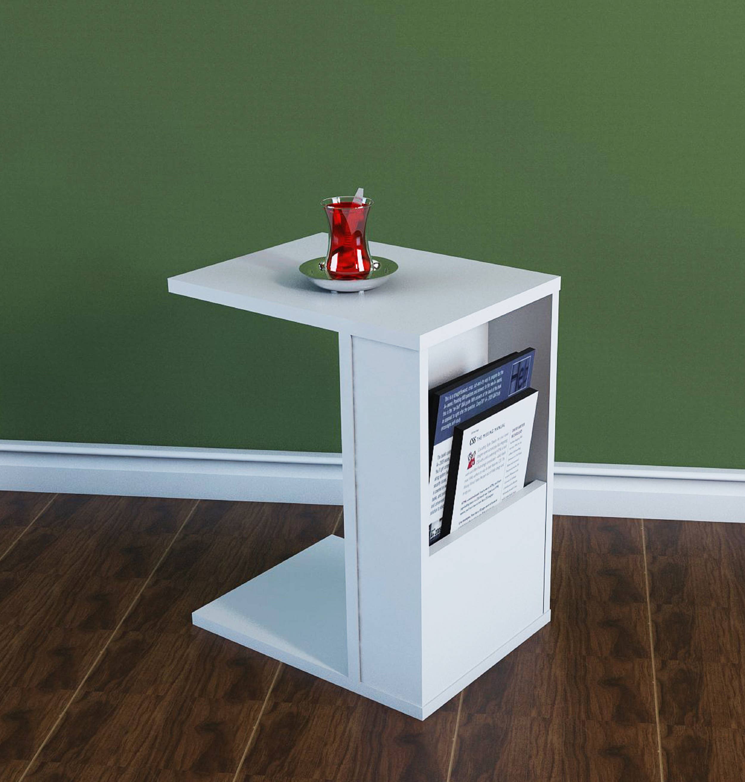 P&W Design - Wholesale Coffee Table - P&W|C Shape Coffee Table with Storage Wooden Sofa Side Table1