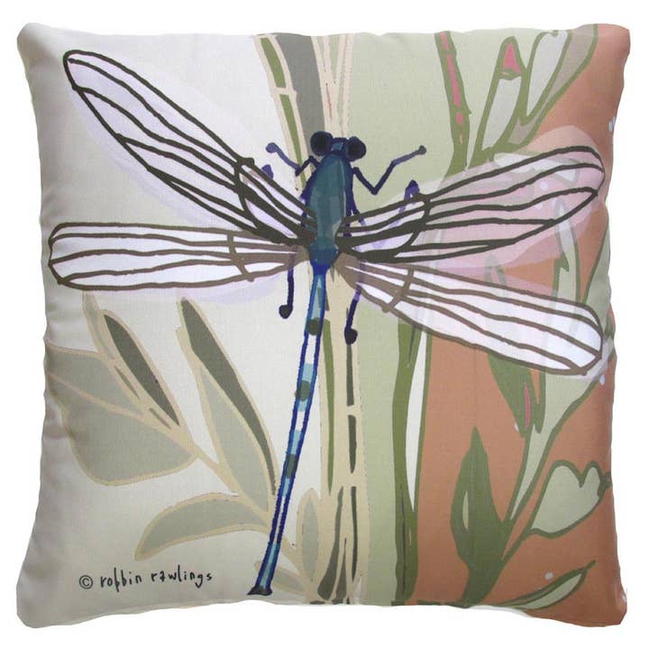 Pillow - Dragonfly 24x24 in - indoor / outdoor cushion for wholesale by Magnolia Casual