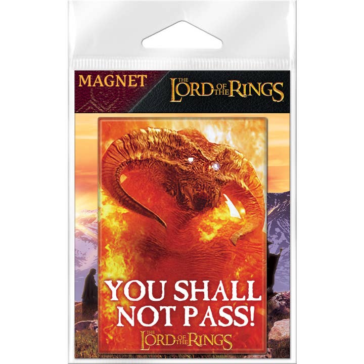 Ata-Boy - Wholesale Magnet - Lord of the Rings You Shall Not Pass Carded Magnet0