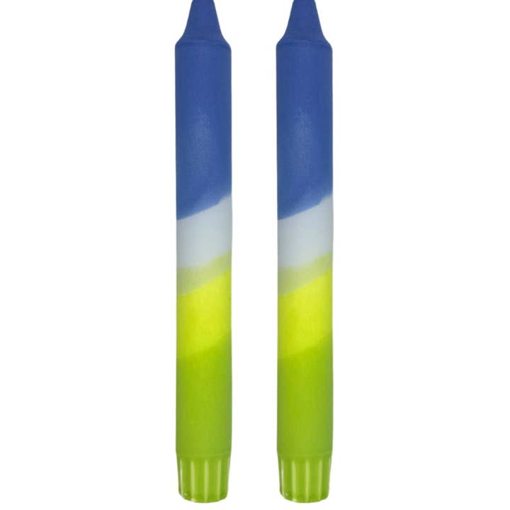 Lovelymess Studio - Wholesale Tapered Candle/Candlestick - Dip dye candles, green, blue