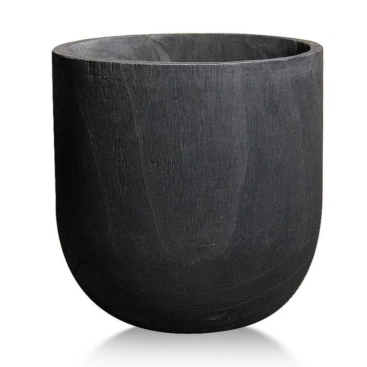 Sculptural Wood Pot for wholesale by Galore Home