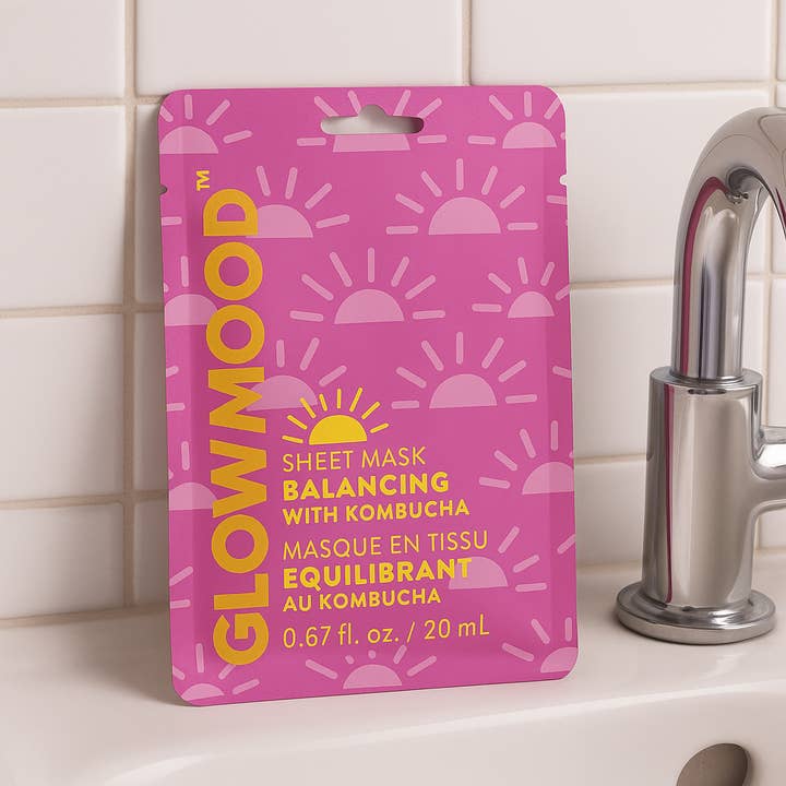 Glow Mood - Wholesale Skincare Face Mask - Balancing Sheet Mask with Kombucha