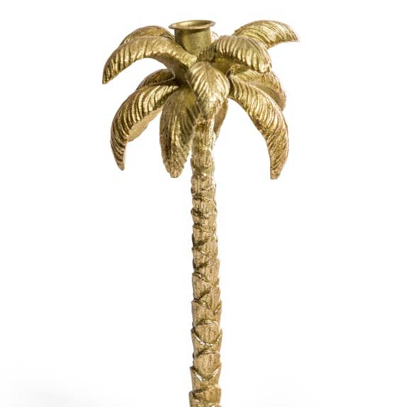 McGowan & Rutherford Ltd - Wholesale Candle Holder - Antique Gold Palm Tree Candle Holder0