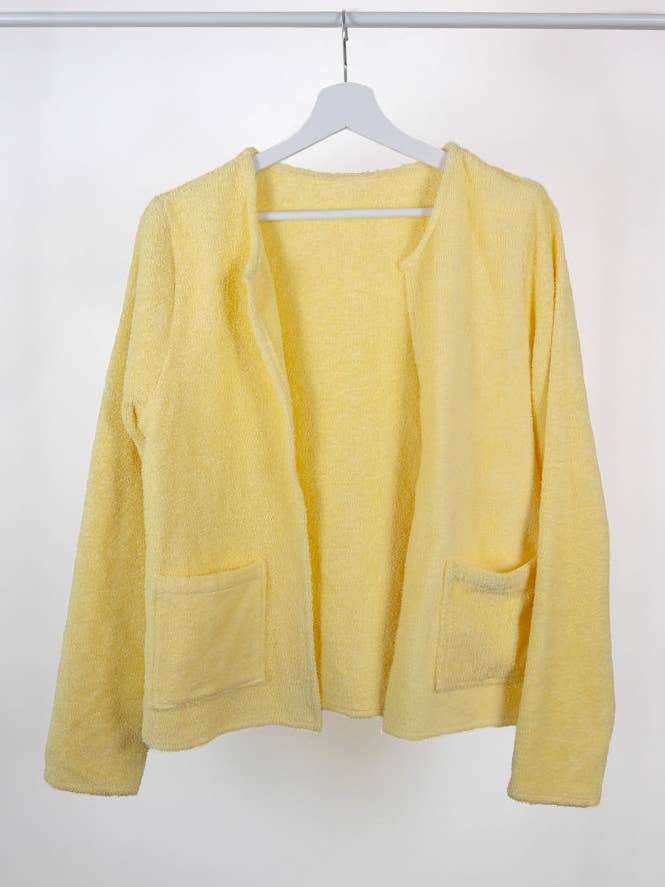 Yellow Terry Jacket for wholesale by CaussĂ¼n