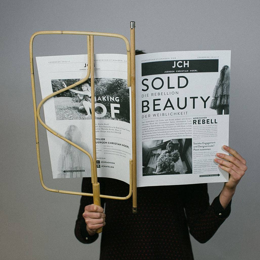 Formpoet - Wholesale Magazine Rack - Newspaper holder nature 40 cm3