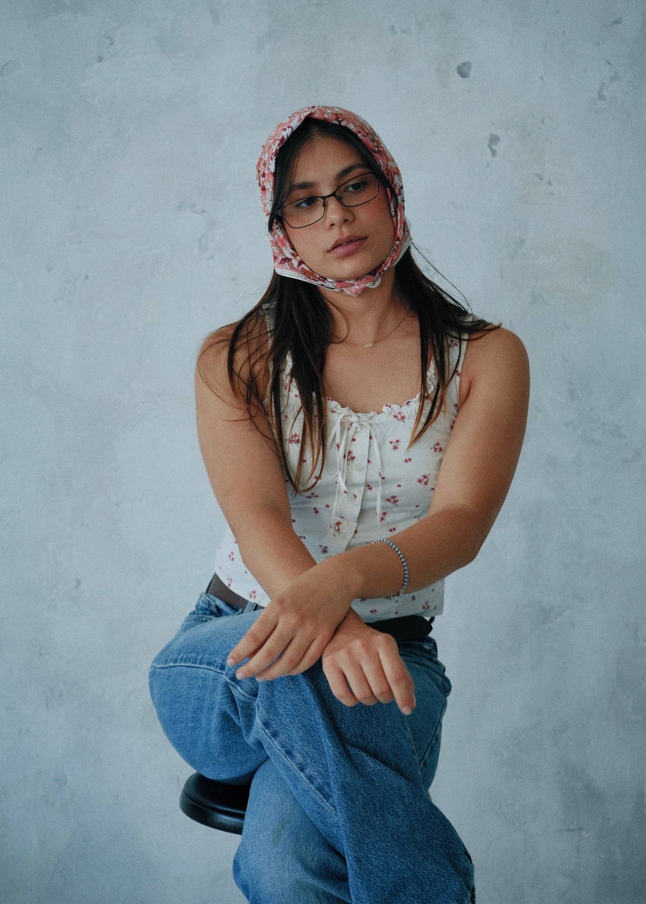 White Lotus Fashions - Wholesale Bandana - Women's - Fire Lillies - Block Printed Cotton Bandana (KK1521)