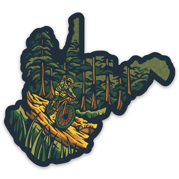 WV Mountain Biking - Adhesivo para venta al por mayor de Loving WV