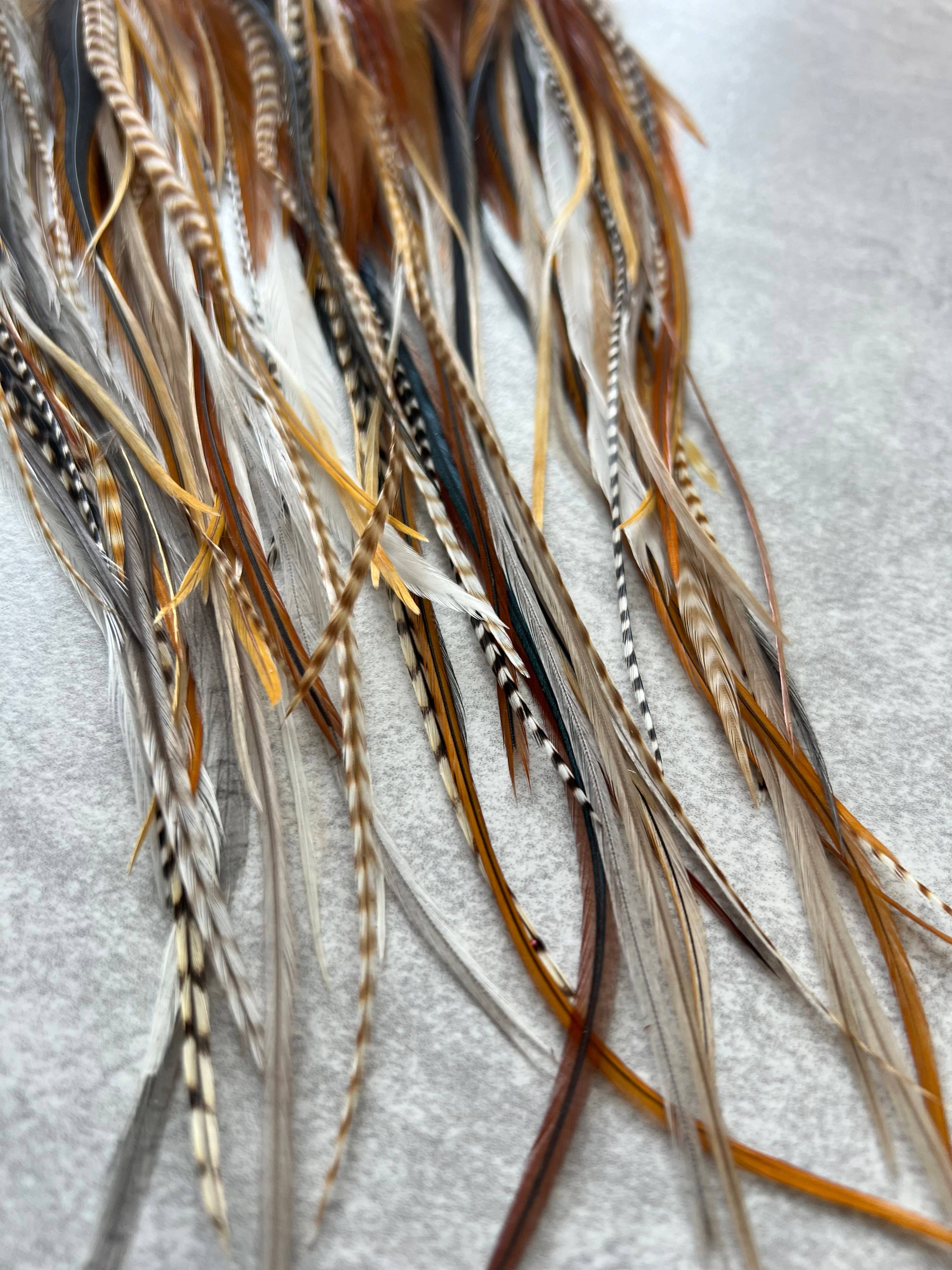 Fringed In Faith - Wholesale Tassel Earrings - XL Feather Earrings | Brown2