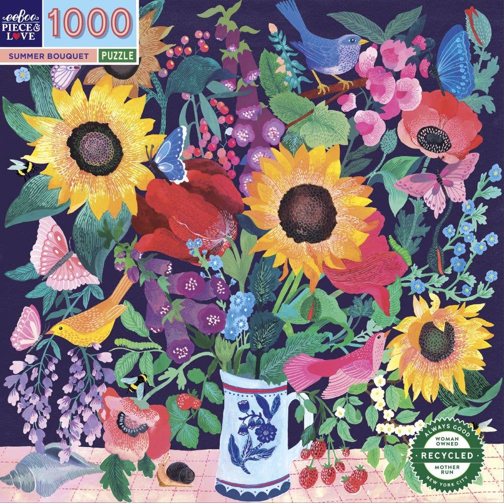 Bobangles - Wholesale Puzzle - Adult - eeBoo 1000 Pc Puzzle - Summer Bouquet0