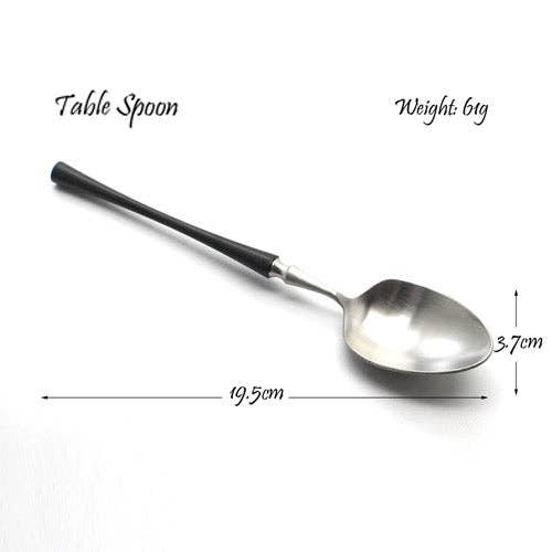 Gohobi （We cover U.S. import duties） – Conjunto de talheres variados por atacado – Gohobi Japanese Vintage Aço Inoxidável Lavado em Pedra Preto Ha2