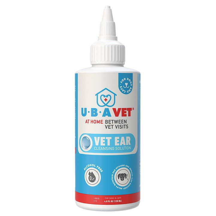 UBAVET Vet Ear Cleansing Solution for Dogs & Cats (4 fl oz) for wholesale by Jojo Modern Pets