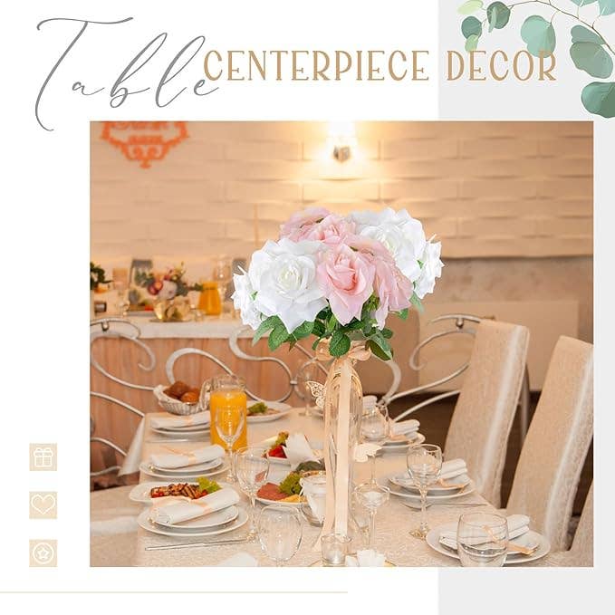 Crover - Wholesale Artificial Flowers - 18 Bunches Artificial Rose Bouquet5