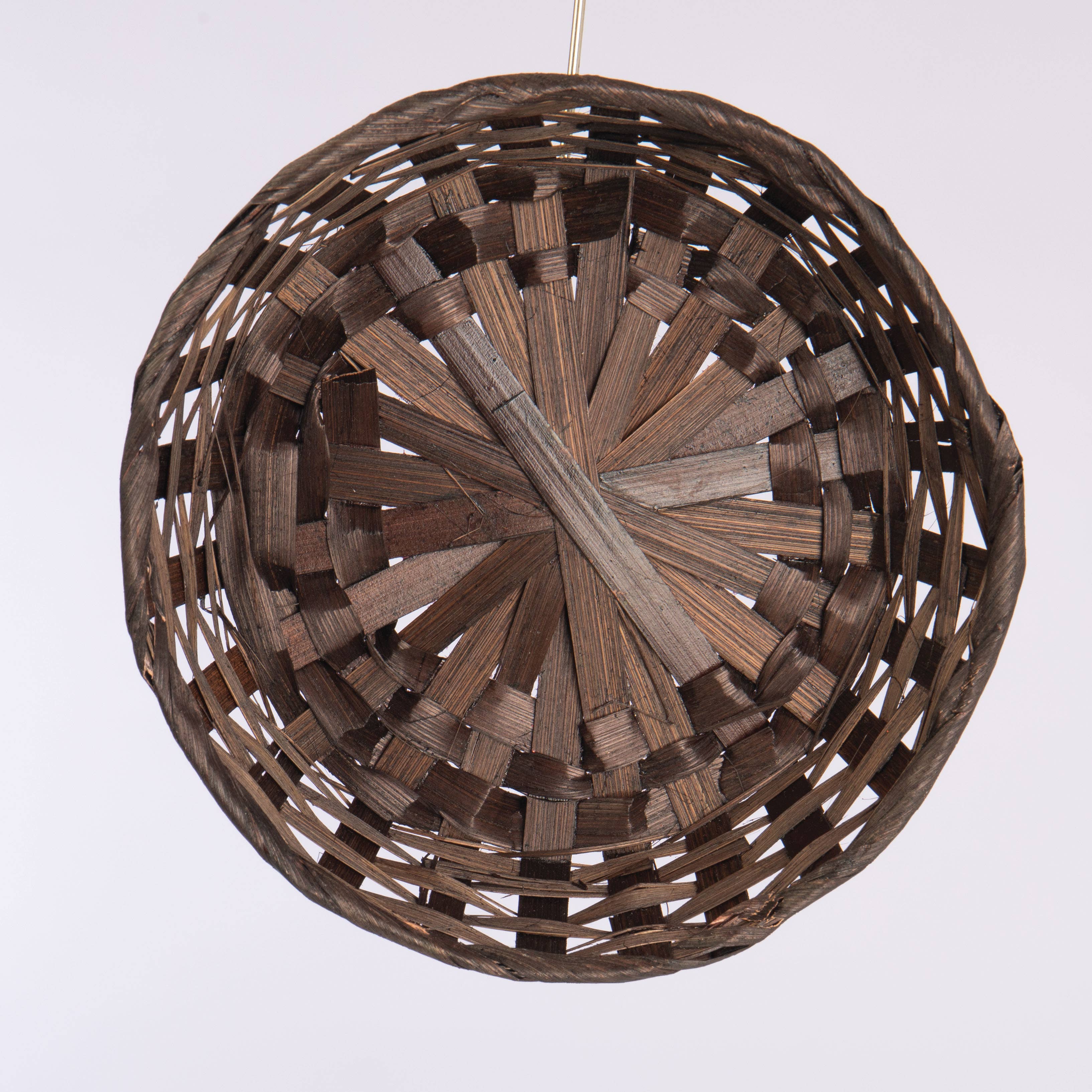 Willow Group - Wholesale Decorative Plate/Dish/Bowl - Brown Bamboo Bowl Garden Display Basket 8"1