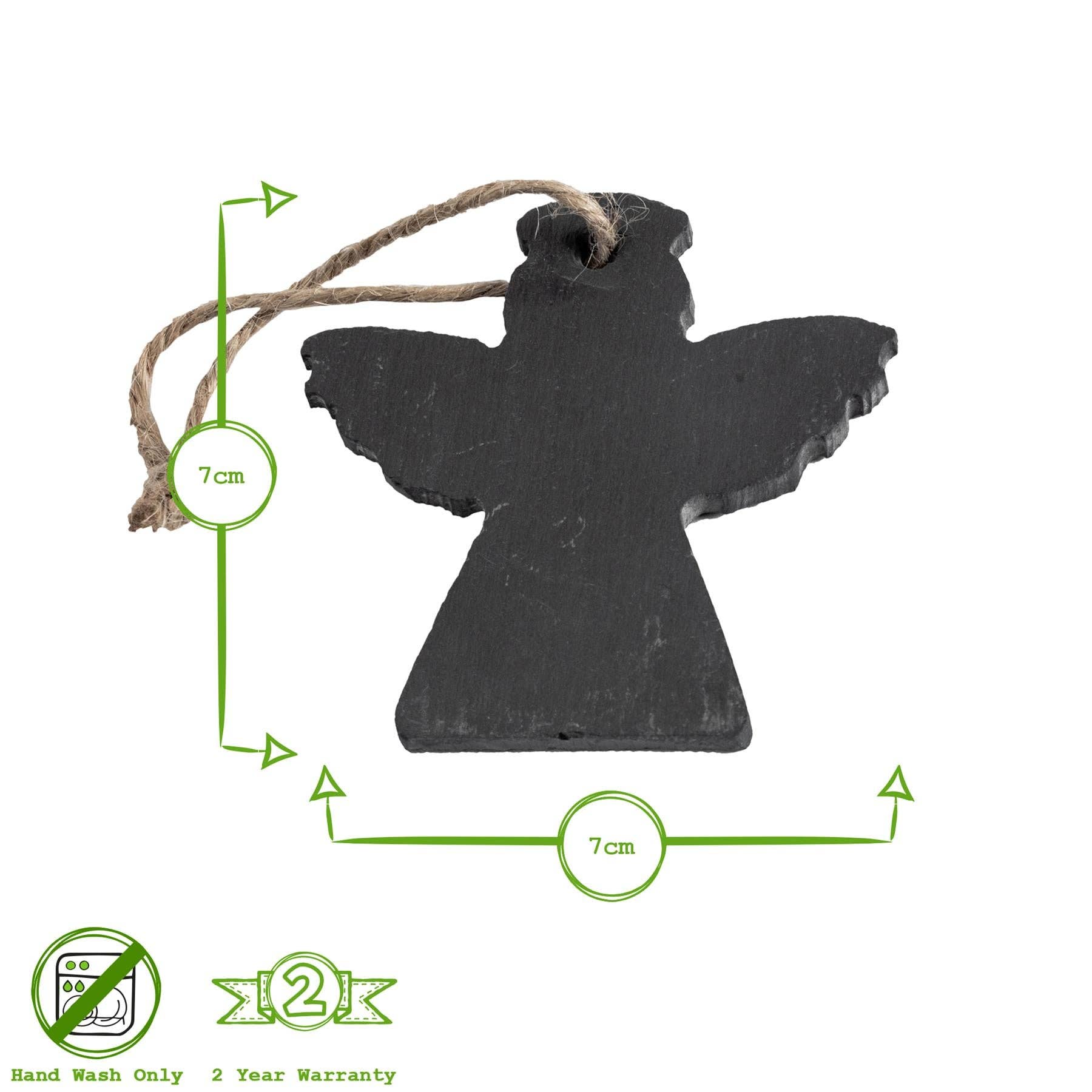 Rinkit Pty Ltd - Wholesale Ornament - Slate Christmas Tree Decoration - Angel - By Nicola Spring3