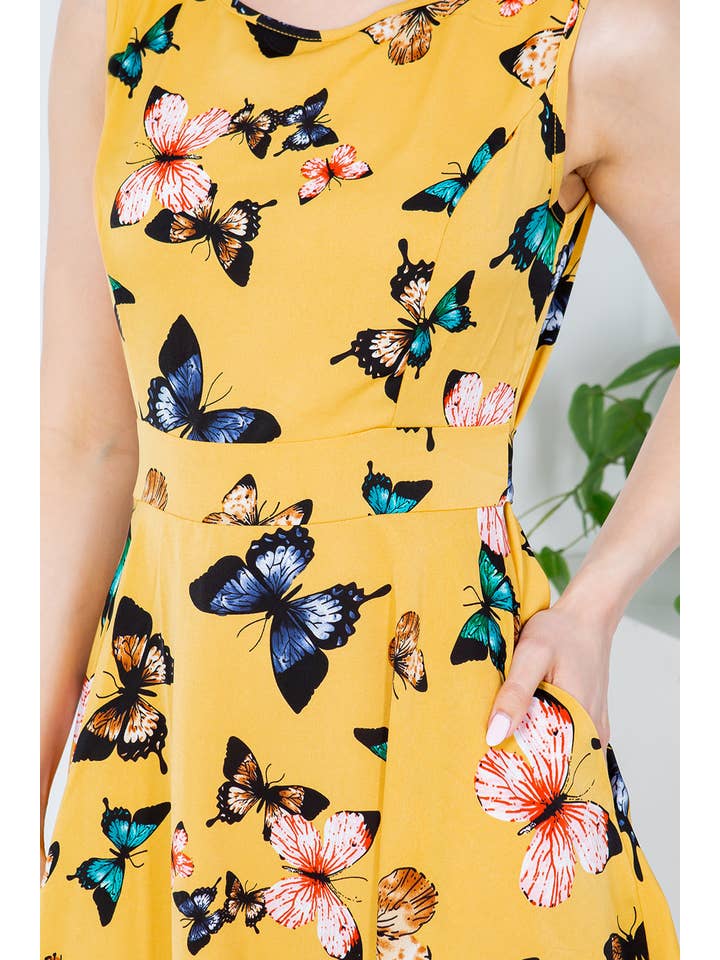 LA Soul – wholesale Klänning - Dam – Butterfly Fit och Flare klänning1