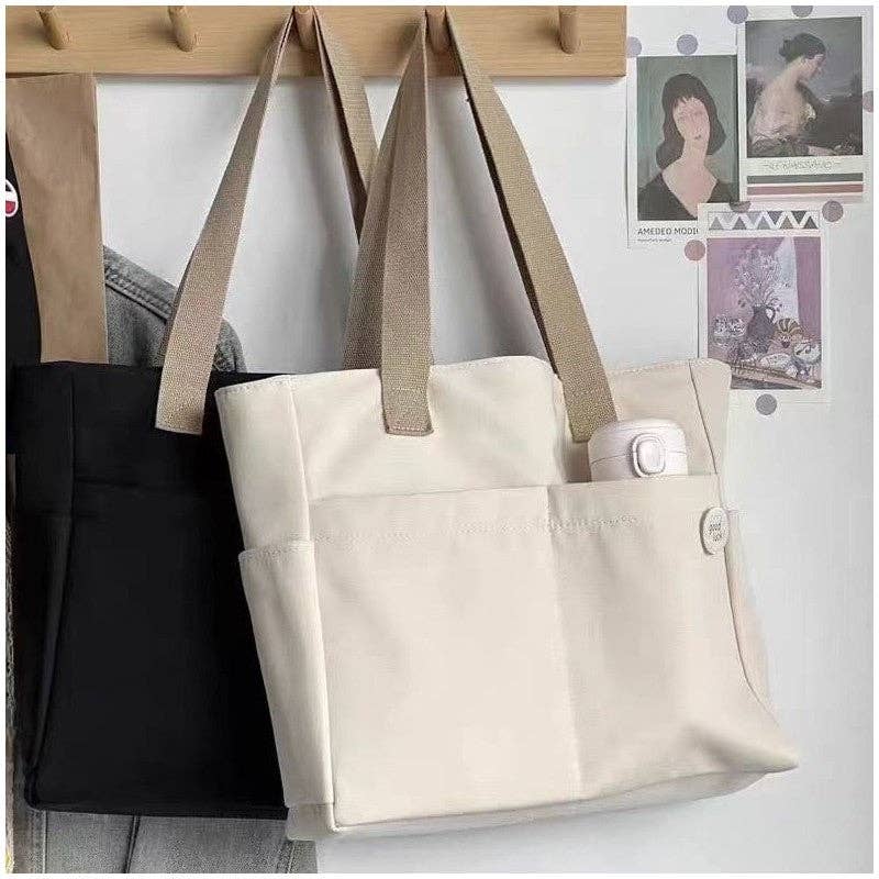 UZ Wholesale Store - Wholesale Shoulder Bag - Women's - Solid Color Canvas Zipper Minimalist Single Shoulder Handbag4