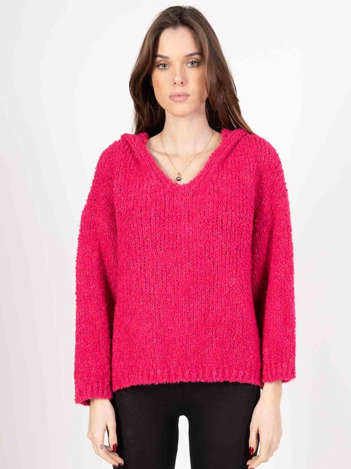 LINEN & COTTON HOUSE - Wholesale Knit Sweater - Women's - 8951 FALL WINTER CLOTHING HOODIE 24