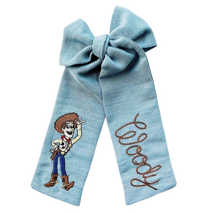 Woody Denim Toy Story Bow for wholesale by Bebe Theory