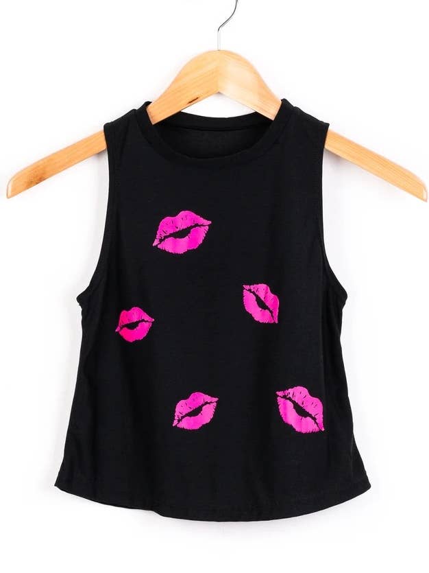 Tanque Kisses Pink por atacado de Fanilu