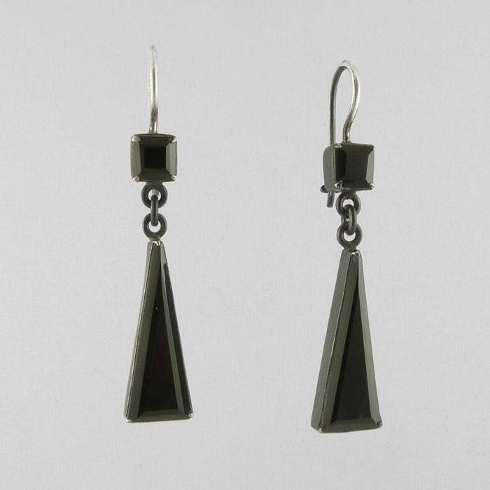 Jane Diaz NY - Vente Boucles d'oreilles pendantes - Gouttes de pierre facettée0