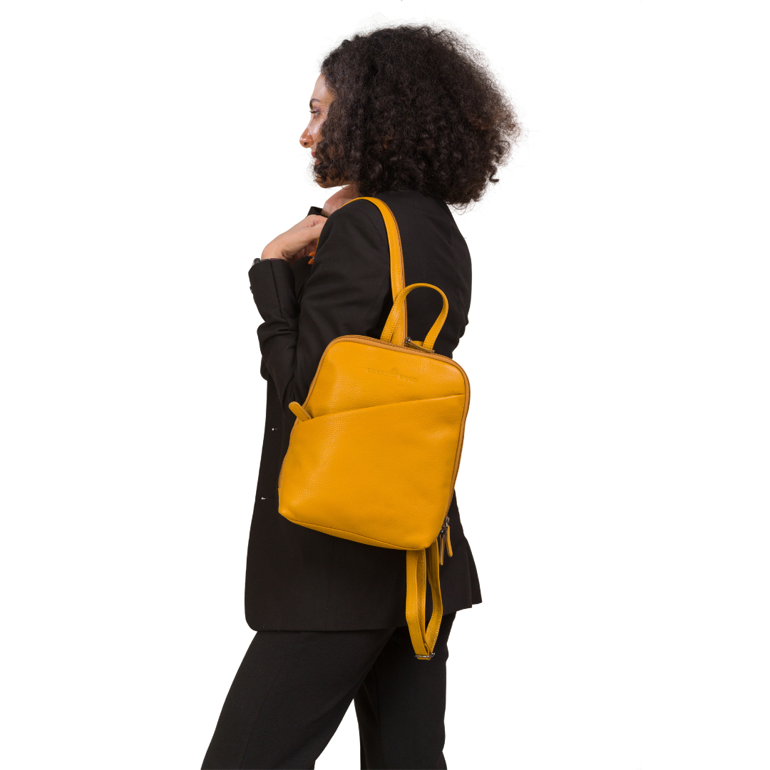 Greenwood Leather AU - Wholesale Backpack – Women's - Leather Women's Backpack Claire - Yellow GW658816YLW0