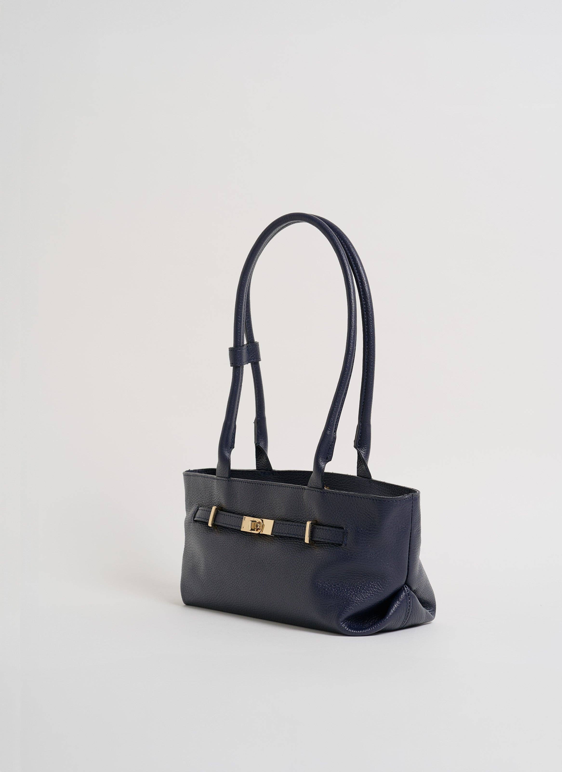 Prestige Milano - Wholesale Tote Bag - Women's - Lola Bag in Navy Blue Togo Leather1