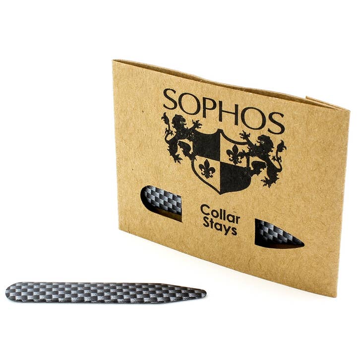 6.5cm Carbon Effect Collar Stay for wholesale by Sophos