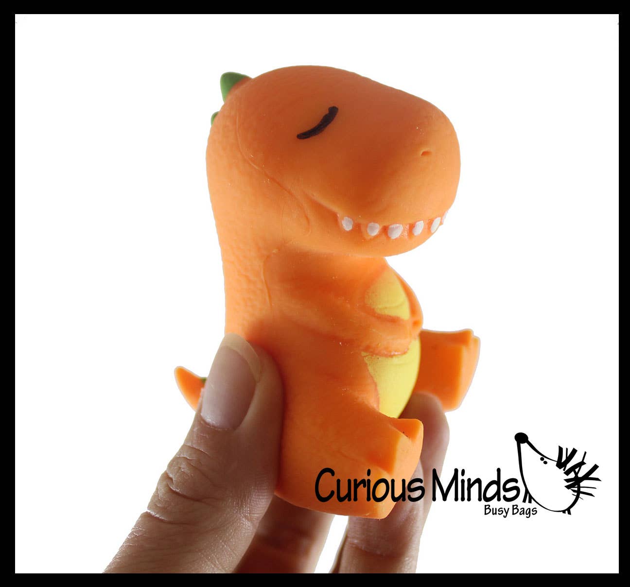 Curious Minds Toys - Wholesale Knijpbal - Kinderen en baby - 1 zachte crèmekleurige stressbal met dinosaurus gevuld met honden - Squishy Gooe9