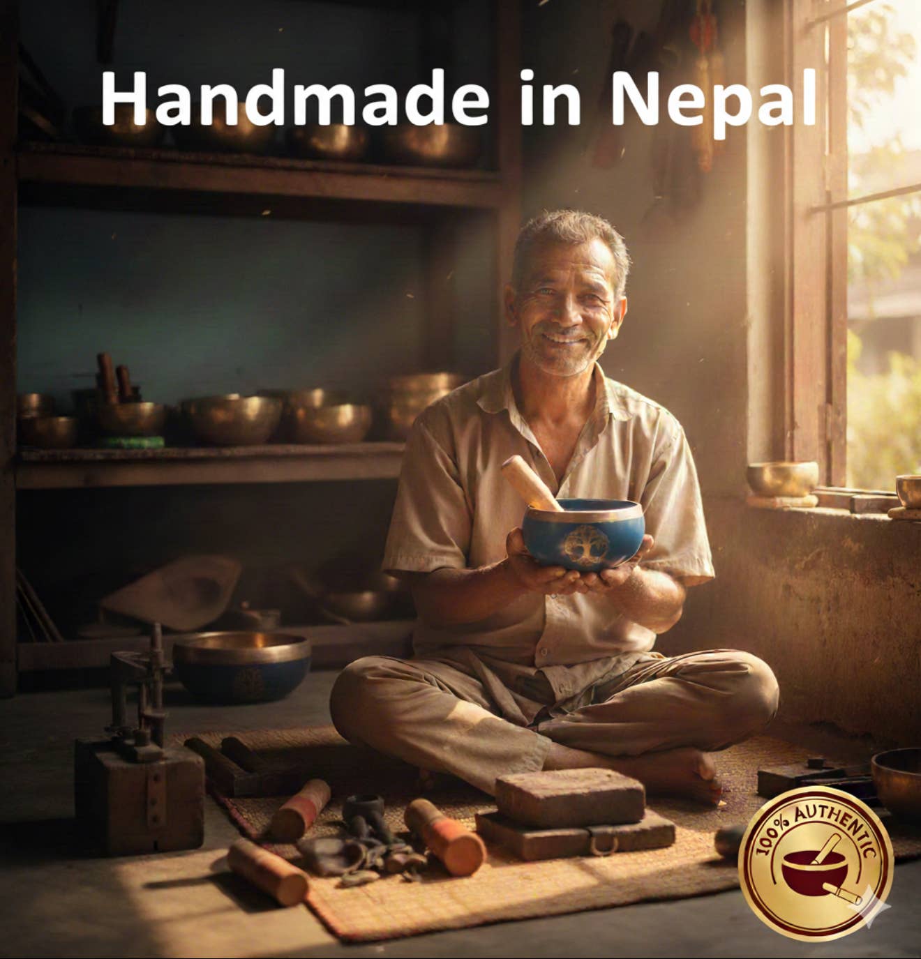 Lungta Imports - Vente Accessoire de méditation - Ensemble complet de bols chantants ~ 8 symboles porte-bonheur ~ pour la méditation15