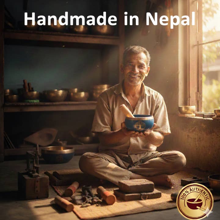 Lungta Imports - Vente Accessoire de méditation - Ensemble complet de bols chantants ~ 8 symboles porte-bonheur ~ pour la méditation15