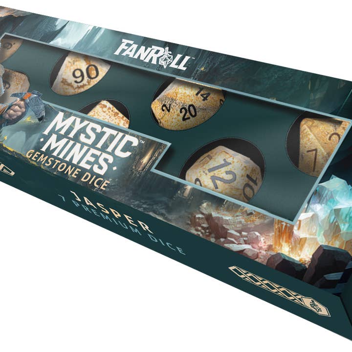 FanRoll by Metallic Dice Games - Wholesale Dice - Mystic Mines Gemstone Poly Dice Sets: UPGRADED PACKAGING9