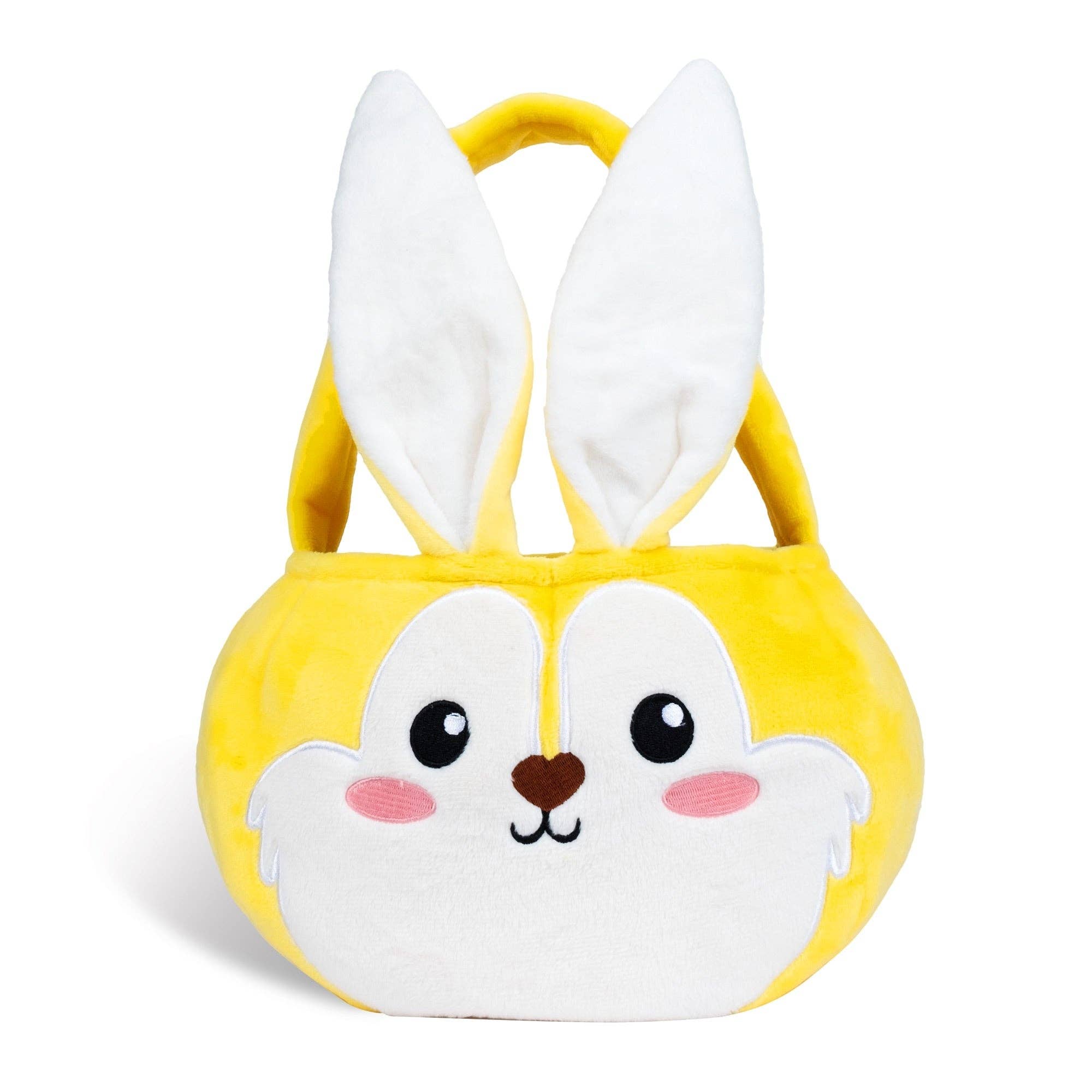 GEXWORLDWIDE - Vente Panier – enfant et bébé - Panier de Pâques en peluche en forme de lapin à trois couleurs pour enfants, nouveau modèle 20241