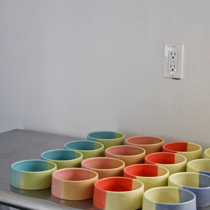 Bad Dogs Studio - Wholesale Pet Bowl - Cat/Dog - Half & Half Pet Dish • Small Dog Cat Bowl • Handmade Ceramic2